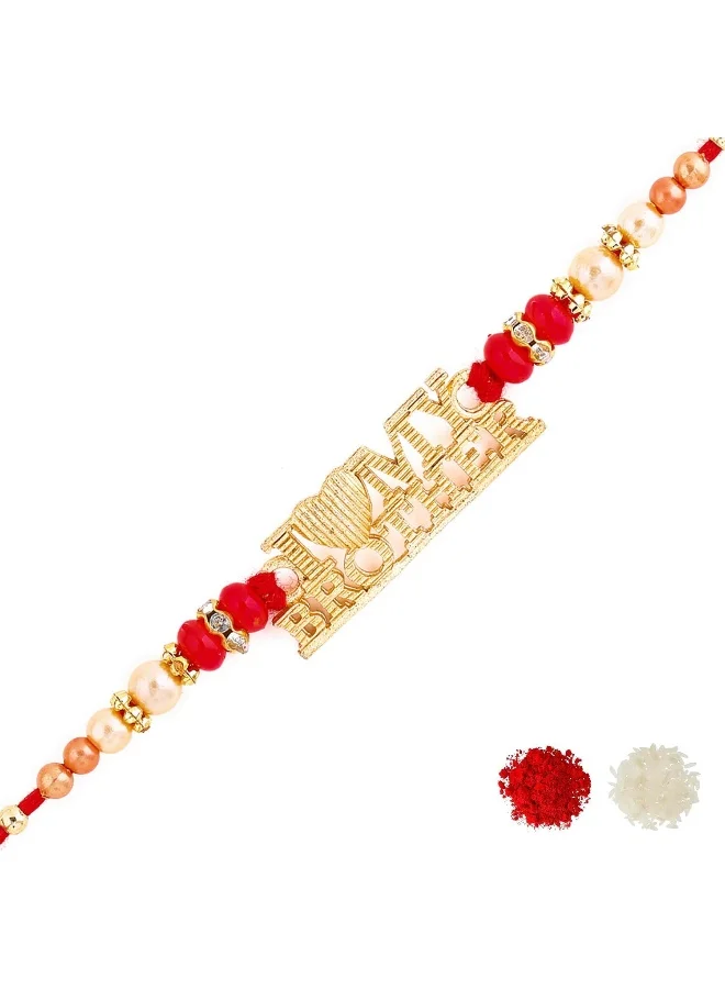 VOYLLA I Love My Brother Designer Rakhi With Roli Chaawal Pack Multicolour