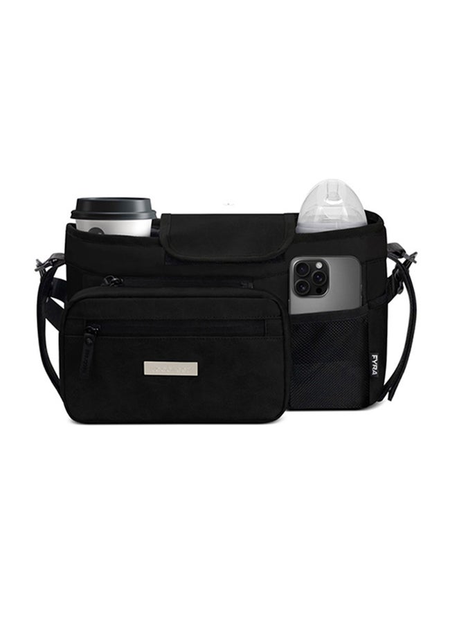 neobreez FYRA Universal Baby Stroller Organizer|Baby Stroller Caddy Hanging Bag with Insulated  Cup Holder, Bottle Holders|Phone Pocket |Fits For All Strollers|Pram Buggy Pushchair Organizer Bag  - Image 1