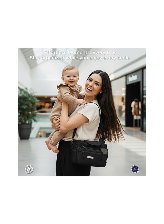 neobreez FYRA Universal Baby Stroller Organizer|Baby Stroller Caddy Hanging Travel Stroller Bag with Insulated  Cup Holder,  Bottle Holders|Phone Pocket |Fits All Strollers|Pram Buggy Pushchair Organizer Bag - Image 3