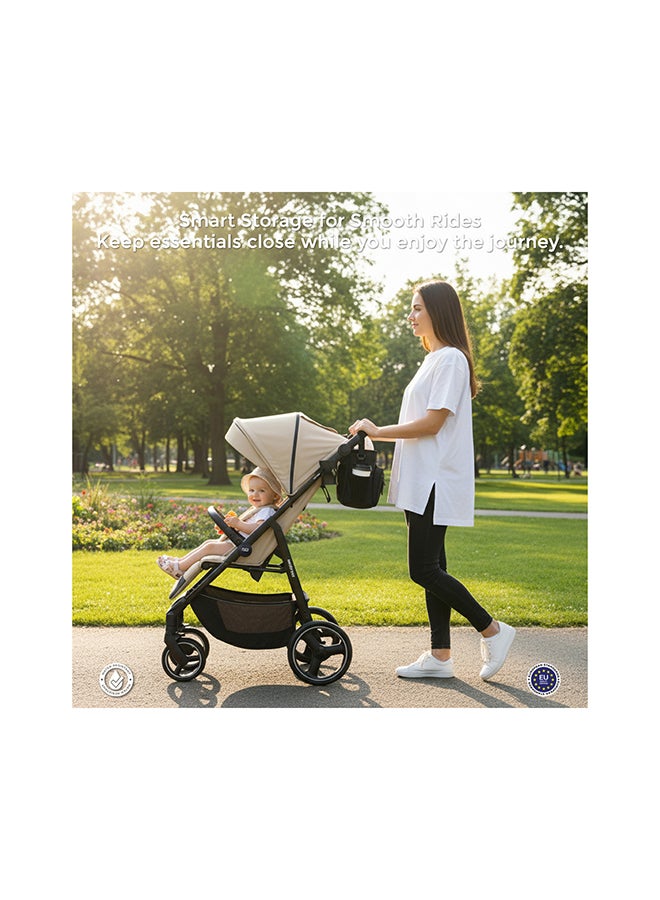 neobreez FYRA Universal Baby Stroller Organizer|Baby Stroller Caddy Hanging Travel Stroller Bag with Insulated  Cup Holder,  Bottle Holders|Phone Pocket |Fits All Strollers|Pram Buggy Pushchair Organizer Bag - Image 5