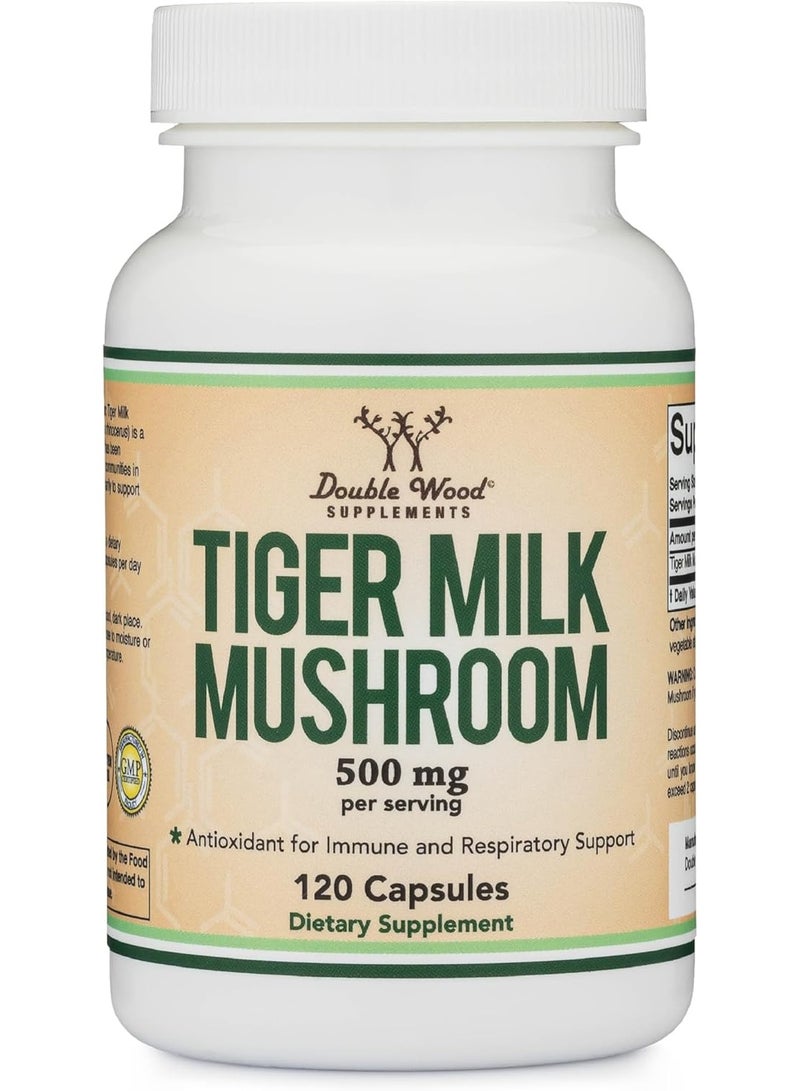 Double Wood Supplements Tiger Milk Mushroom 500mg 120 Caps - Image 1