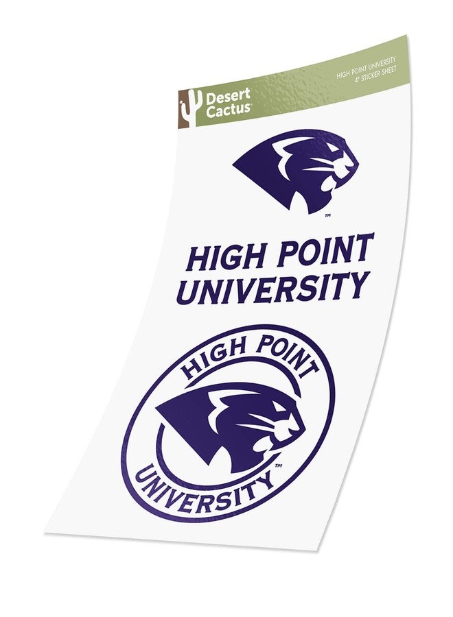 Desert Cactus High Point University HPU Panthers Sticker Vinyl Decal Laptop Water Bottle Car Scrapbook (4 Inch Set V1) - Image 3