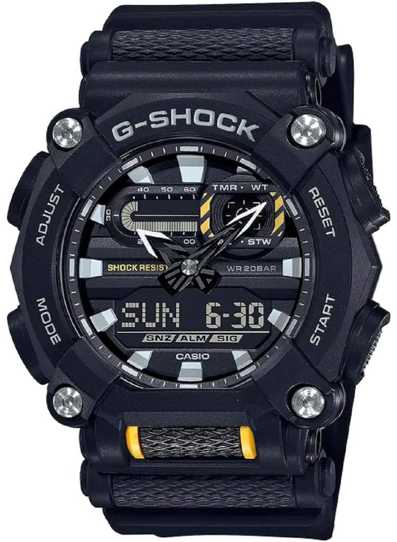 Casio G-Shock Analog-Digital Black Dial Men's Watch GA-900-1A - Image 1