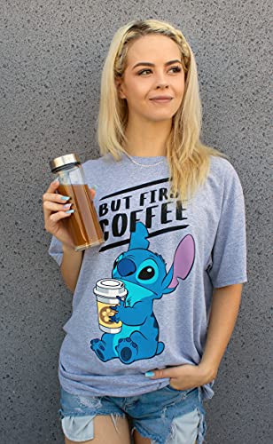 Disney Lilo and Stitch Coffee First Adult T-Shirt(MD, Grey Heather) - Image 2