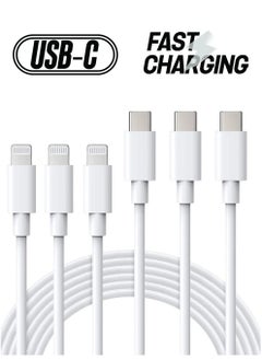 USB C to Lightning Cable MFi Certified 3Pack 6FT Fast iPhone 13 Charger Cable - Lightning to Type C Cable Compatible with iPhone 13 12 Pro 11 Max XS