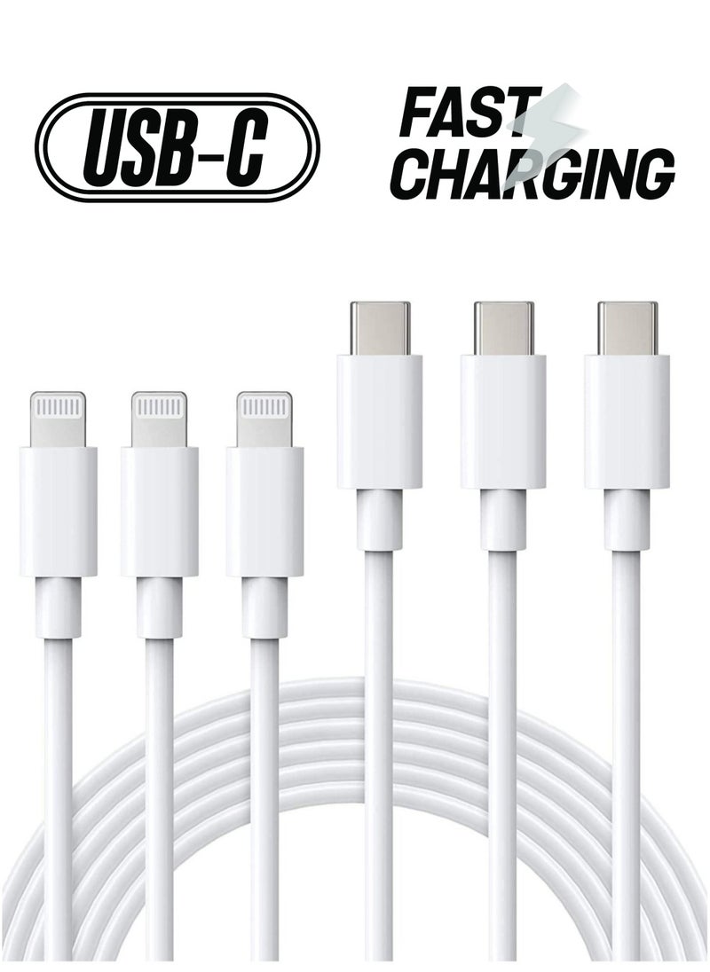 Generic - USB C to Lightning Cable MFi Certified 3Pack 6FT Fast iPhone 13 Charger Cable - Lightning to Type C Cable Compatible with iPhone 13 12 Pro 11 Max XS - Image 1