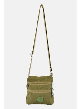 Women Brand Logo Mini Cross Body Bag 21 H x 16 L x 4 W cm, Olive