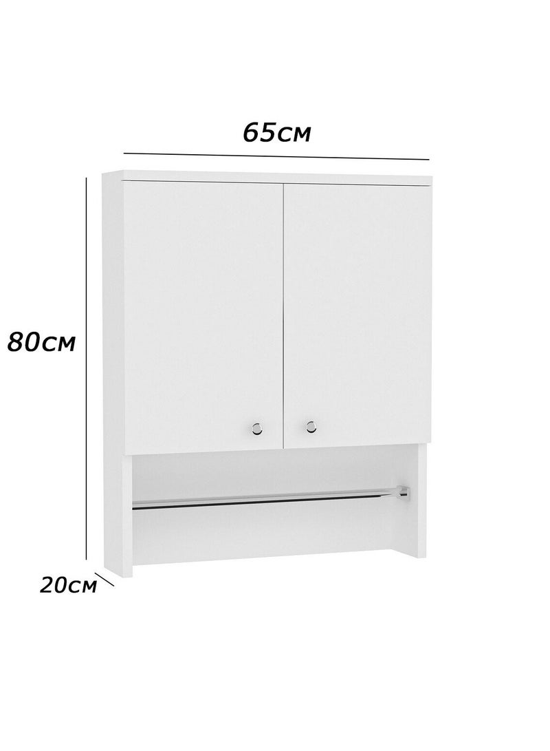 Gad Woods Gadwoods-White Wood Bathroom and Kitchen Storage Unit - Wood Bathroom Unit - Kitchen Storage Units - Image 2