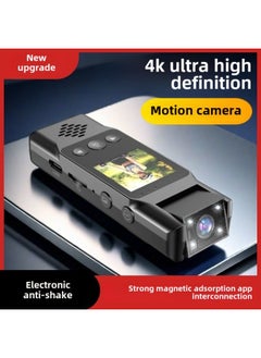 Generic 4K Camera Chest Video Artifact Wifi Law Enforcement Recorder Motion Camera Video Recorder Recording Shooting Panorama-Body Color:4k Top Version  - Official Standard Configuration  - Image 1