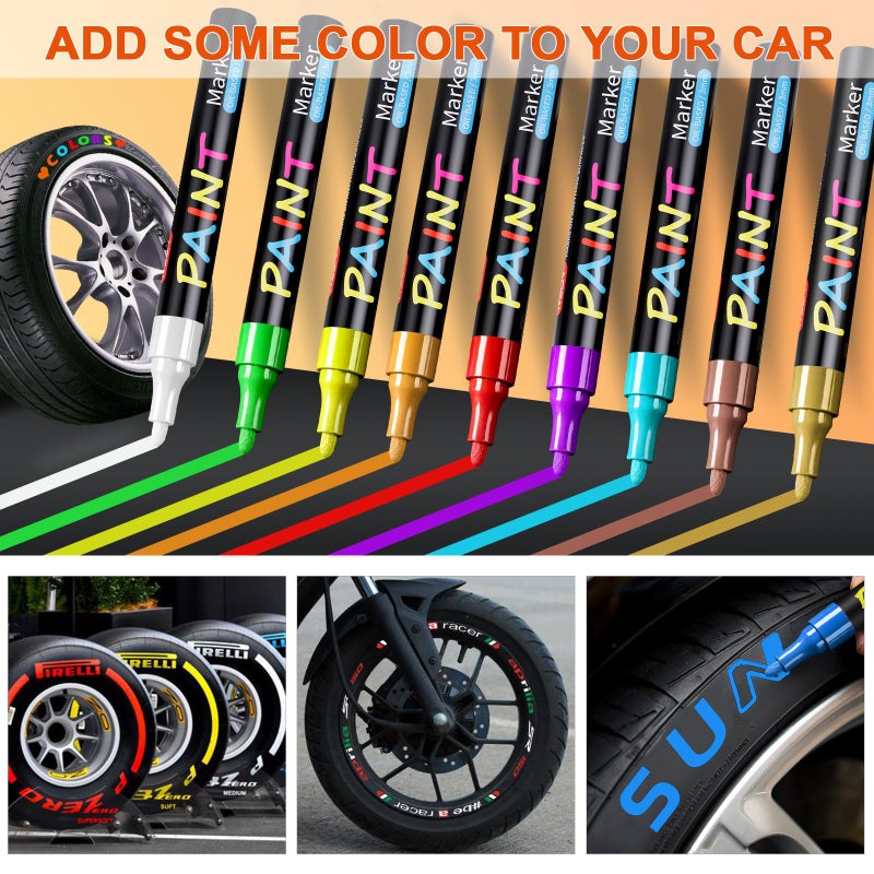 IVSUN Paint Pens Paint Markers,20 Colors Oil-Based Waterproof Paint Marker Pen Set, Never Fade Quick Dry and Permanent, Works on Rocks Painting, Wood, Fabric, Plastic, Canvas, Glass, Mugs - Image 3