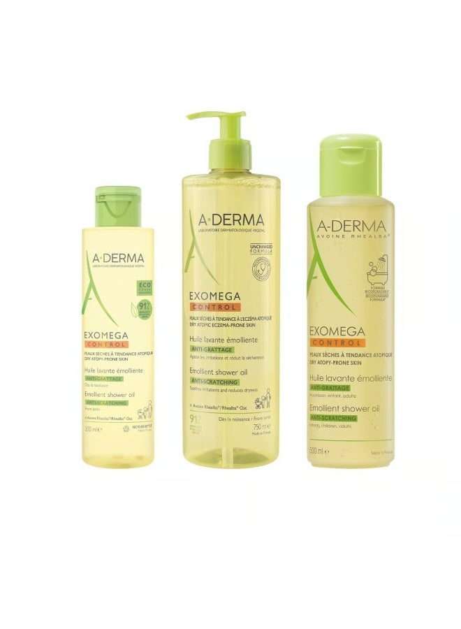 A-Derma Exomega Control Emollient Shower Oil - Image 2