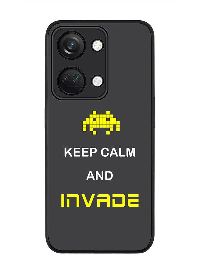 Stylizedd - Rugged Black edge case for ONEPLUS NORD 3 5G / OnePlus Ace 2V, Slim fit Soft Case Flexible Rubber Edges Anti Drop TPU Gel Thin Cover -  Keep Calm And Invade - Image 1
