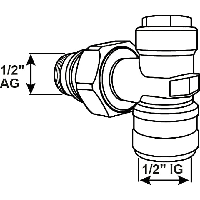 T591016 RADIATOR SCREW COUPLING ANGUL. 1/2" - Image 2