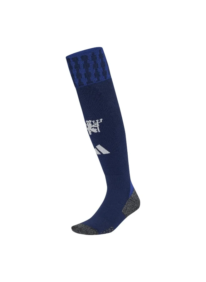 اديداس Mufc A So Blue Football Socks Kxxl