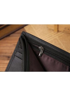 JINBAOLAI Men's Bi-Fold Leather Wallet Black  - Image 5