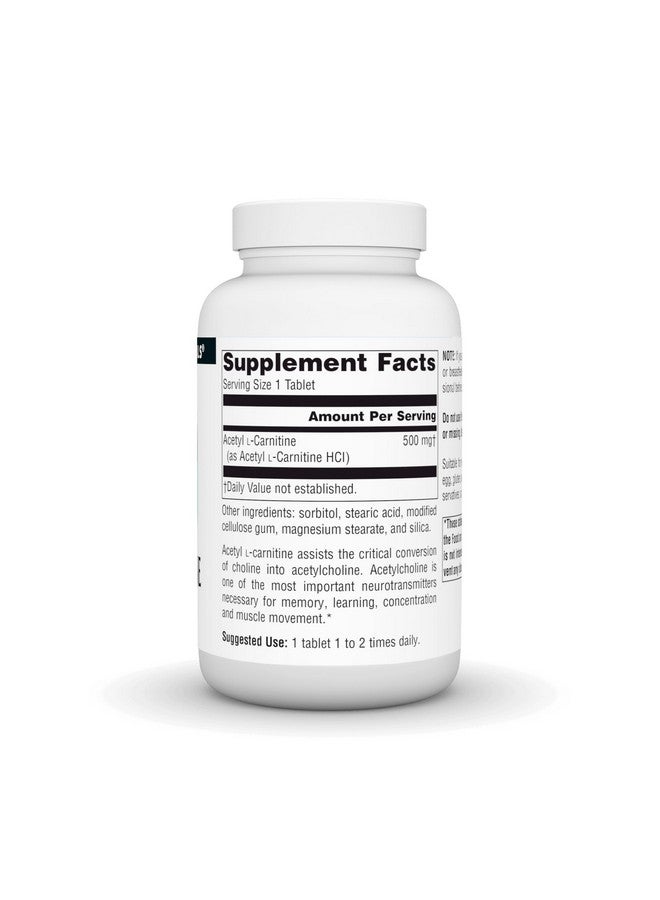 Source Naturals Acetyl L-Carnitine 500 Mg Tablet, 120 Count - Image 2