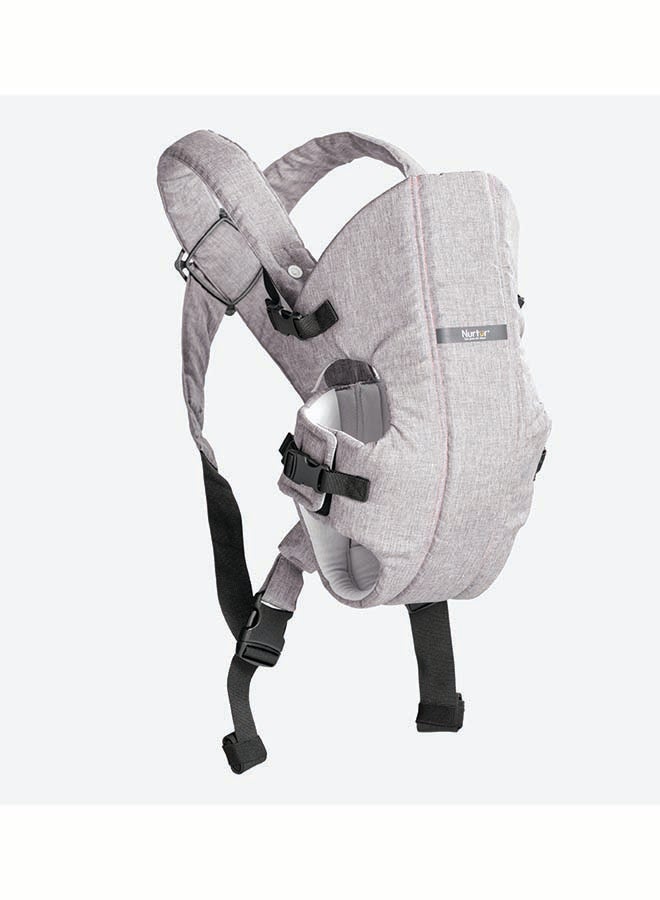 Nurtur Nurtur Dove Deluxe Infant Baby Carrier – Premium Fabric, Dual-Facing Comfort, Adjustable Cushioned Straps, & Built-In Baby Bib - Grey  - Image 1