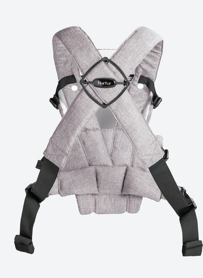 Nurtur Nurtur Dove Deluxe Infant Baby Carrier – Premium Fabric, Dual-Facing Comfort, Adjustable Cushioned Straps, & Built-In Baby Bib - Grey  - Image 3
