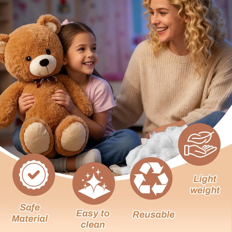 RAINFLOW Polyester Fiberfill Stuffing, 7.05oz Polyfill for Pillow Stuffing, Stuffed Animals and DIY Crafts, Firm Support Filling for Small Dolls, Cushions and Sewing Projects - Image 4