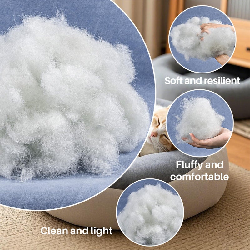 RAINFLOW Polyester Fiberfill Stuffing, 7.05oz Polyfill for Pillow Stuffing, Stuffed Animals and DIY Crafts, Firm Support Filling for Small Dolls, Cushions and Sewing Projects - Image 2