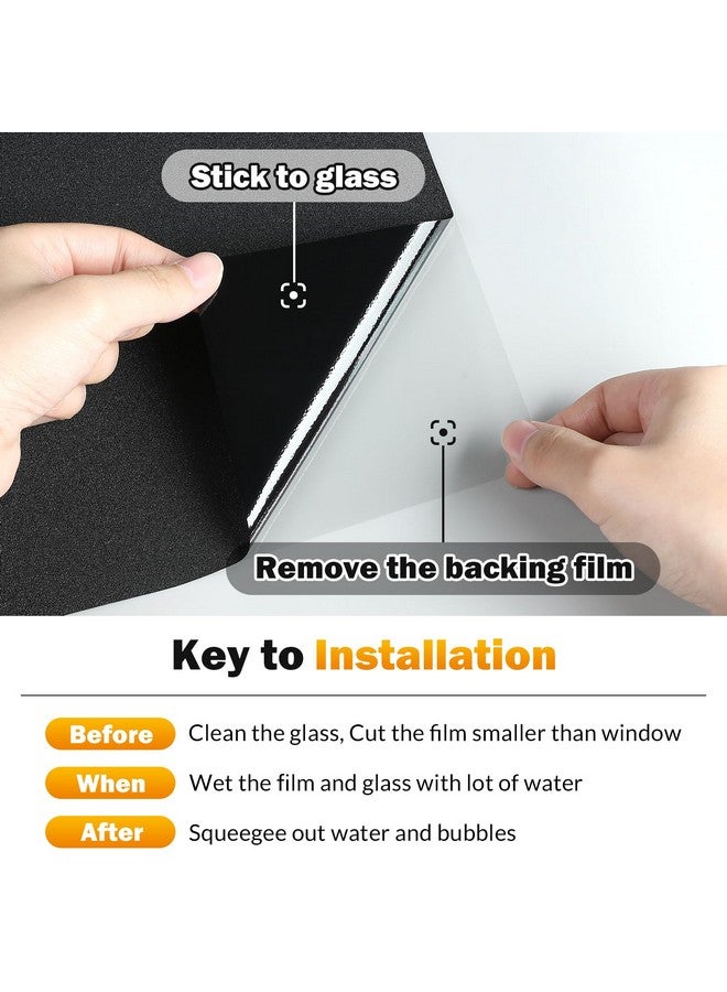 rabbitgoo Blackout Window Film, Sun Blocking Privacy Cover for Glass, Removable Opaque Room Darkening Dark Black Out Window Covers Tint Shades for Home Day Sleep Light Blocker 29.5 x 78.7 Inches - Image 5