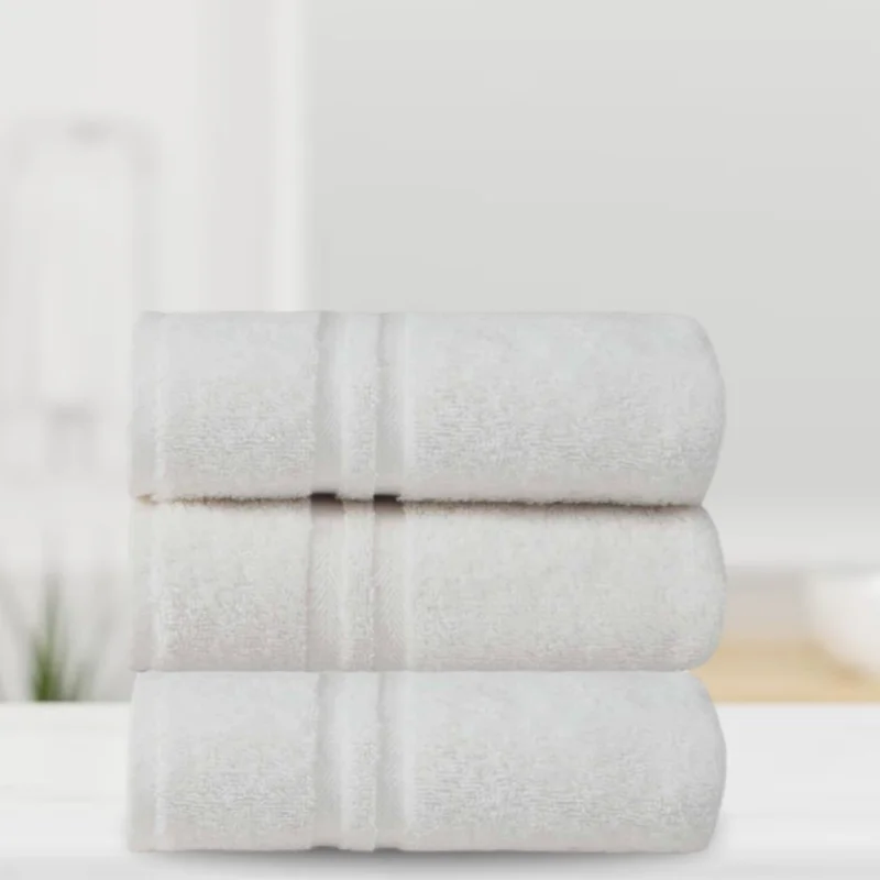 Efabrika Leora 100% Cotton 3-Piece 40X75 Hand Face Towel Set - Cream