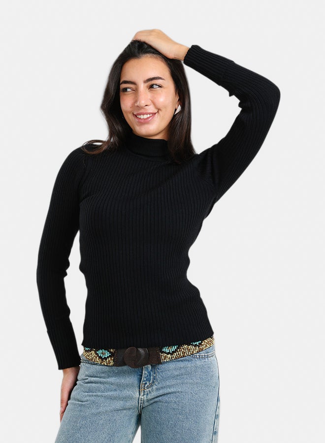 Carina Ribbed Turtleneck Pullover - Image 1