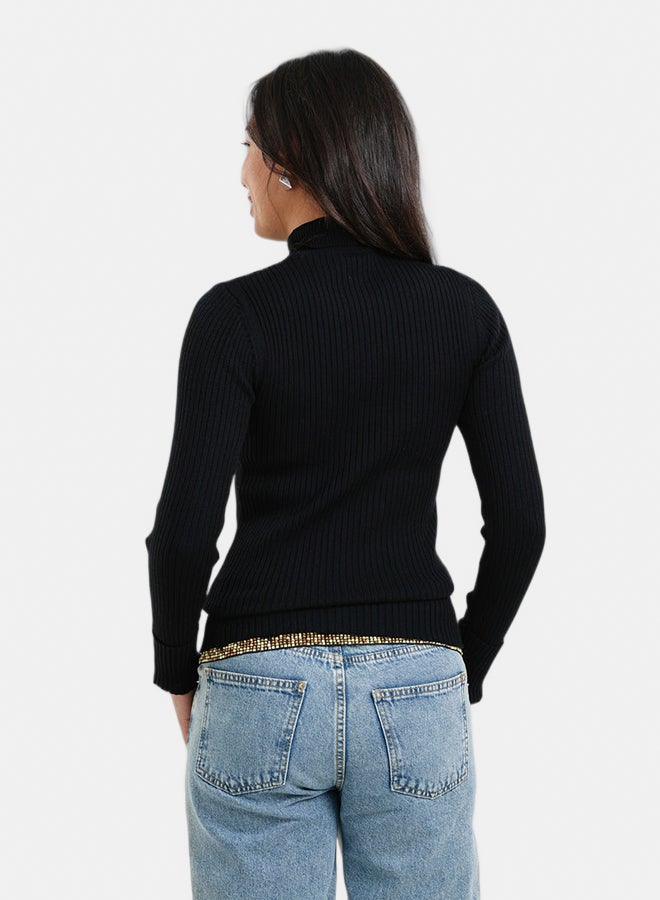 Carina Ribbed Turtleneck Pullover - Image 3