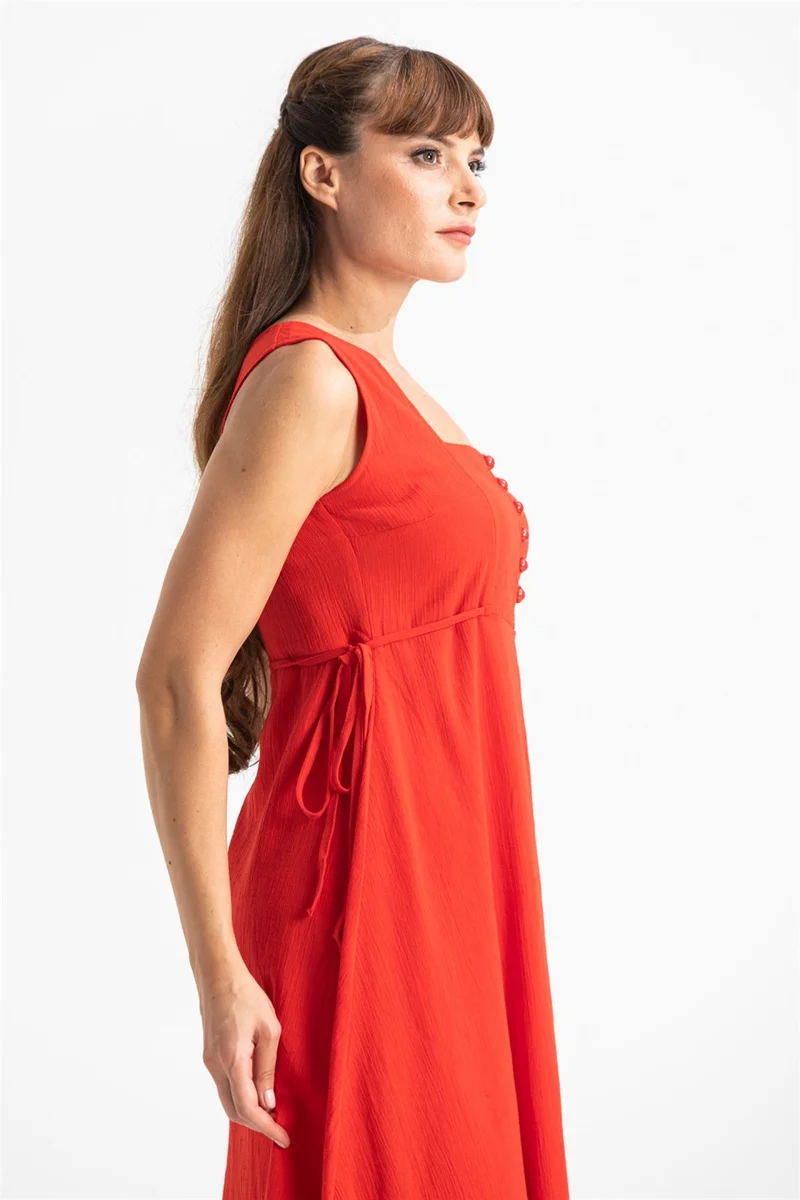 Eliş Şile Bezi Asymmetrical Hem Dress