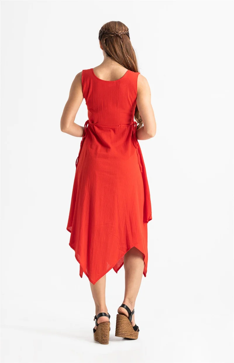 Eliş Şile Bezi Asymmetrical Hem Dress