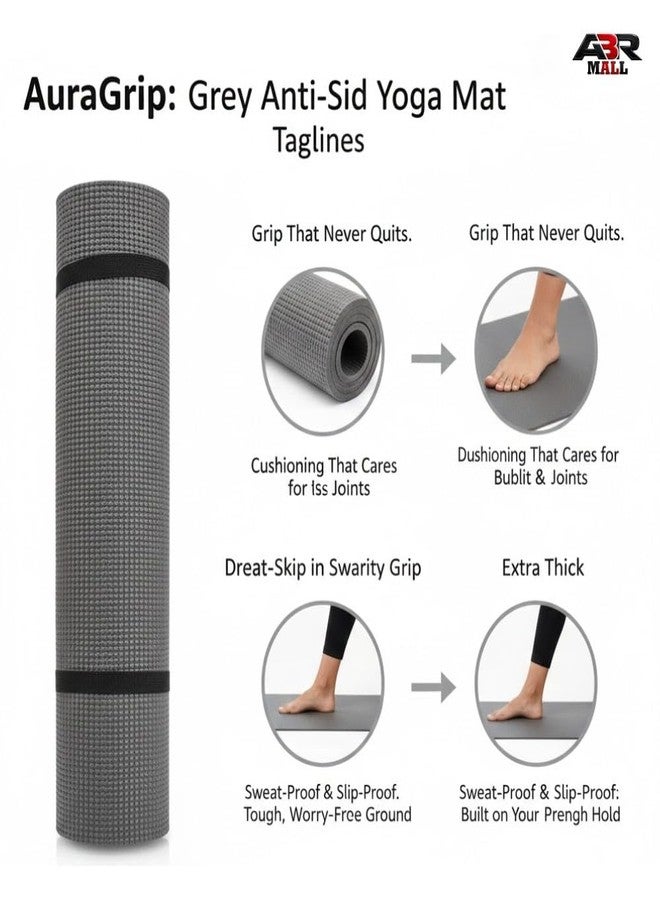 ABR Mall Eco-Friendly Anti-Slip 4MM Thickness Yoga mat for Gym Workout and Flooring Exercise Yoga Mat for Men & Women Fitness - Image 4