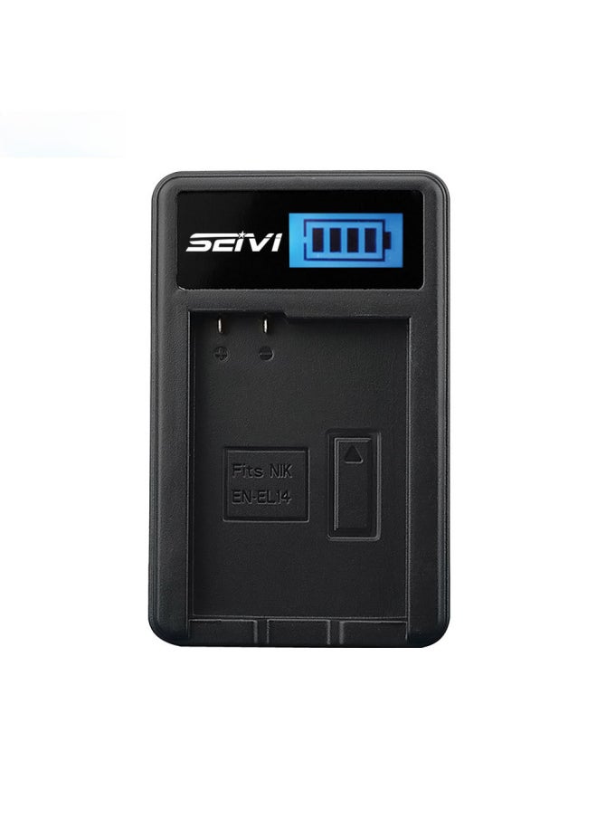Generic - Seivi Camera Battery Charger En-El14 En-El3e En-El15 Compatible With Nikon DSLR Accessories Single Power Micro Single-Standard Capacity:EN-EL3/EN-EL3E (double Charge) - Image 1