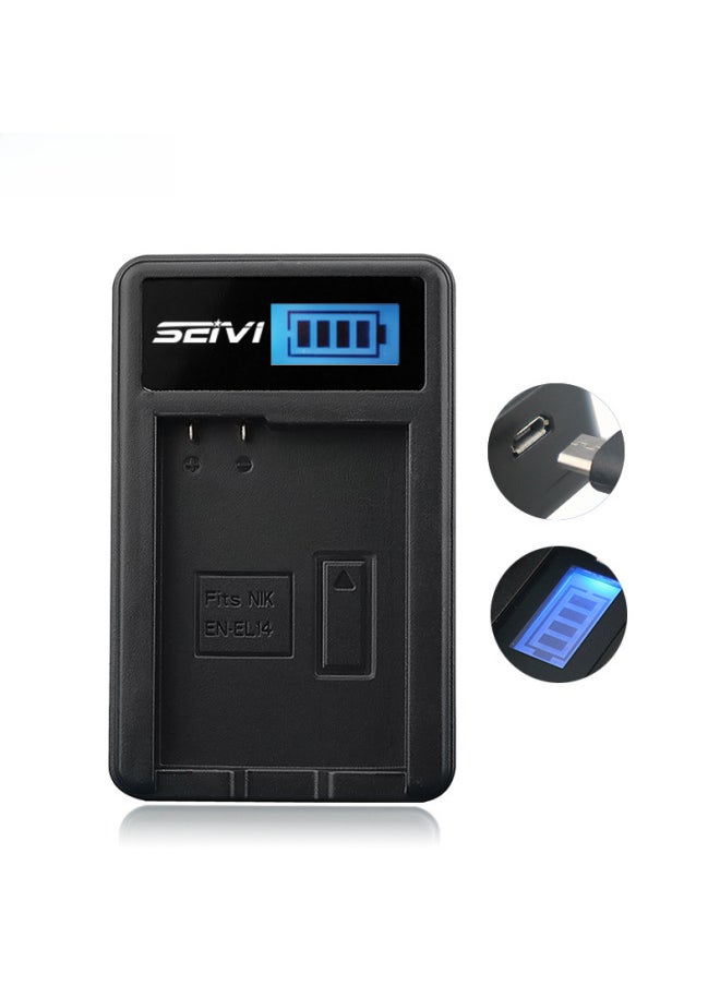 Generic - Seivi Camera Battery Charger En-El14 En-El3e En-El15 Compatible With Nikon DSLR Accessories Single Power Micro Single-Standard Capacity:EN-EL3/EN-EL3E (double Charge) - Image 1