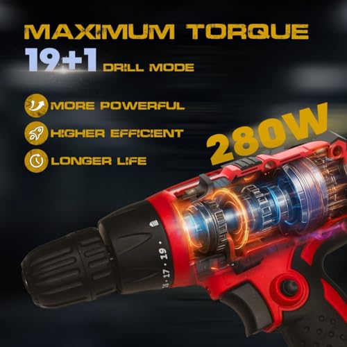 IBELL TOOLS IBELL Electric Screwdriver SD10-85/86, 280W, Copper Armature, Chuck 10mm, 750RPM, Torque 19+1 Drill Moden (Red-Black) - Image 4