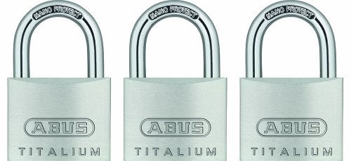 ABUS 64TI/40 Titalium Aluminum Alloy Padlock, Keyed Alike with Nano Protect Steel Shackle, Pack of 3 - Image 5