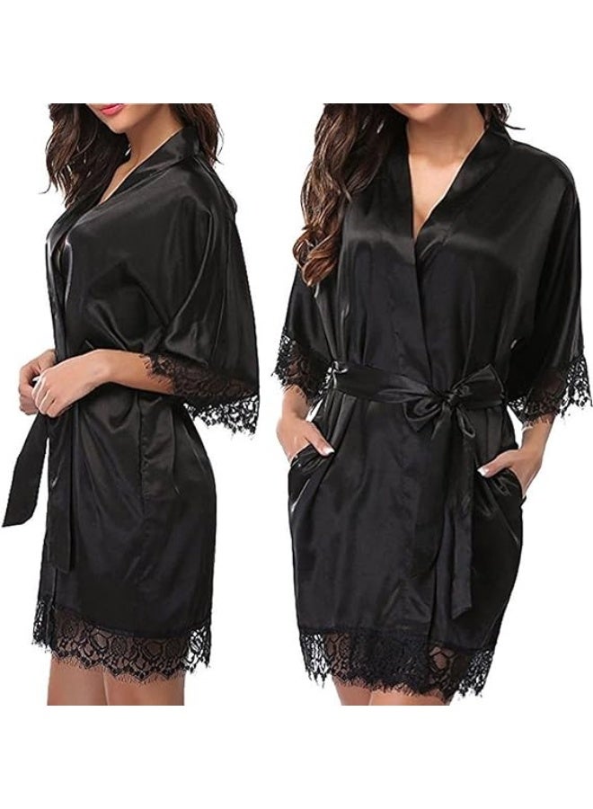 Women's satin robe - Image 2