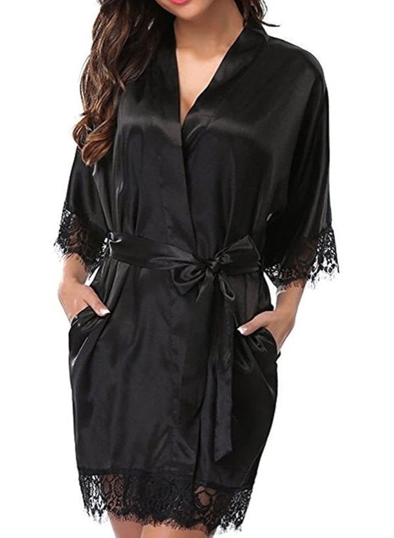Women's satin robe - Image 1