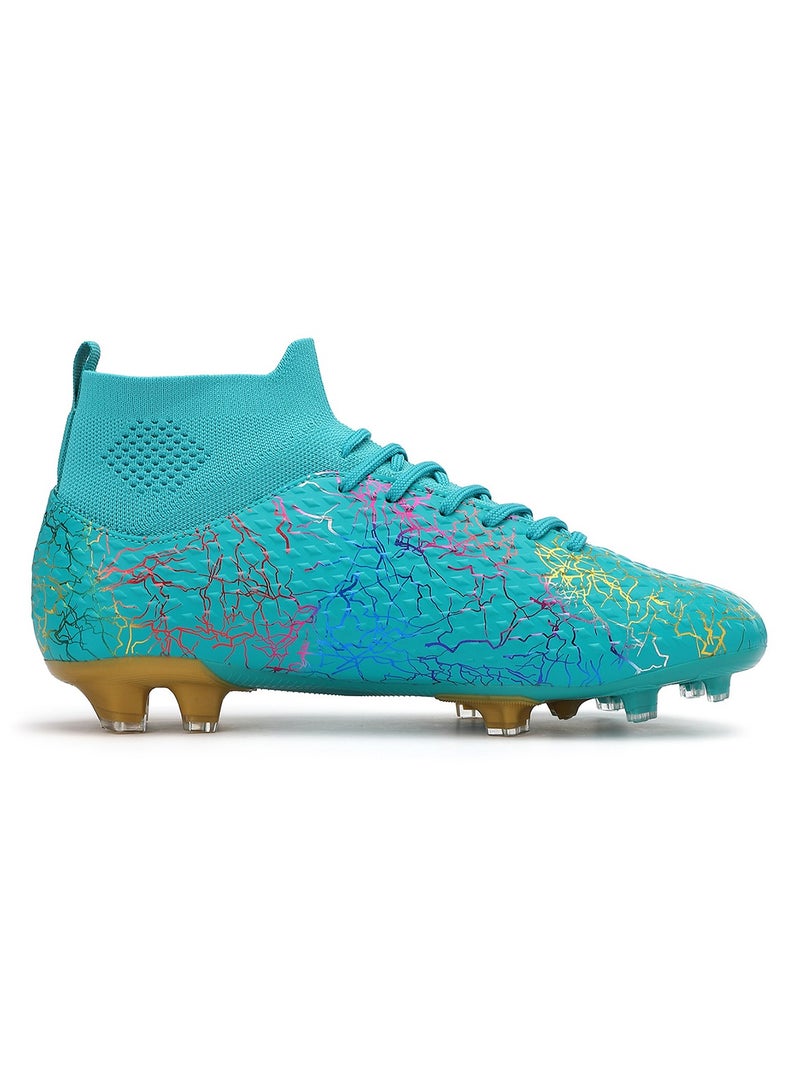 SKY WING Men and Women Soccer Shoes Adults FG Sole Soccer Cleats Elastic High-collar Knit Design Lightweight Training Football Shoes - Image 2