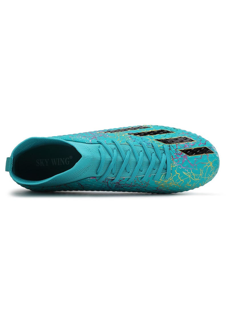 SKY WING Men and Women Soccer Shoes Adults FG Sole Soccer Cleats Elastic High-collar Knit Design Lightweight Training Football Shoes - Image 5