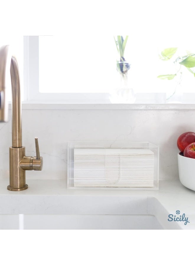 TPGP Acrylic Paper Towel Holder (5mm Acrylic) Paper Towel Dispenser Countertop-Bathroom, Kitchen  - Image 4
