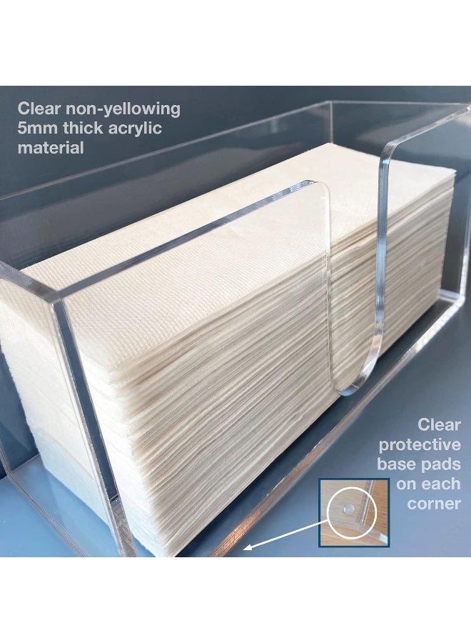 TPGP Acrylic Paper Towel Holder (5mm Acrylic) Paper Towel Dispenser Countertop-Bathroom, Kitchen  - Image 2