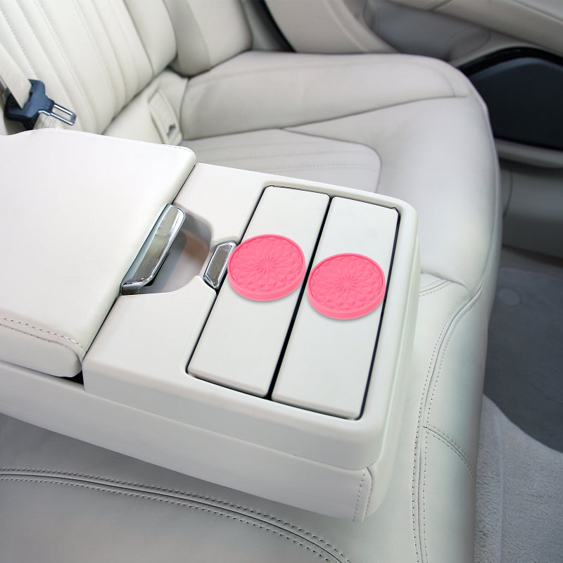🚗 إكسسوارات داخلية للسيارة حوامل أكواب مقاومة للانزلاق مصنوعة من مادة في سي متينة - Image 3