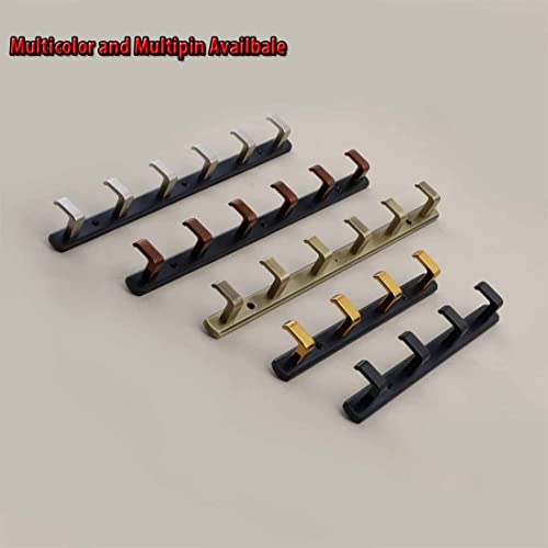 FERIO Zinc 4 Pin Hook for Bathroom and Kitchen Multipurpose Use for Cloth Cloth Hooks Hanger (Pack of 2, Gold and Black) - Image 3