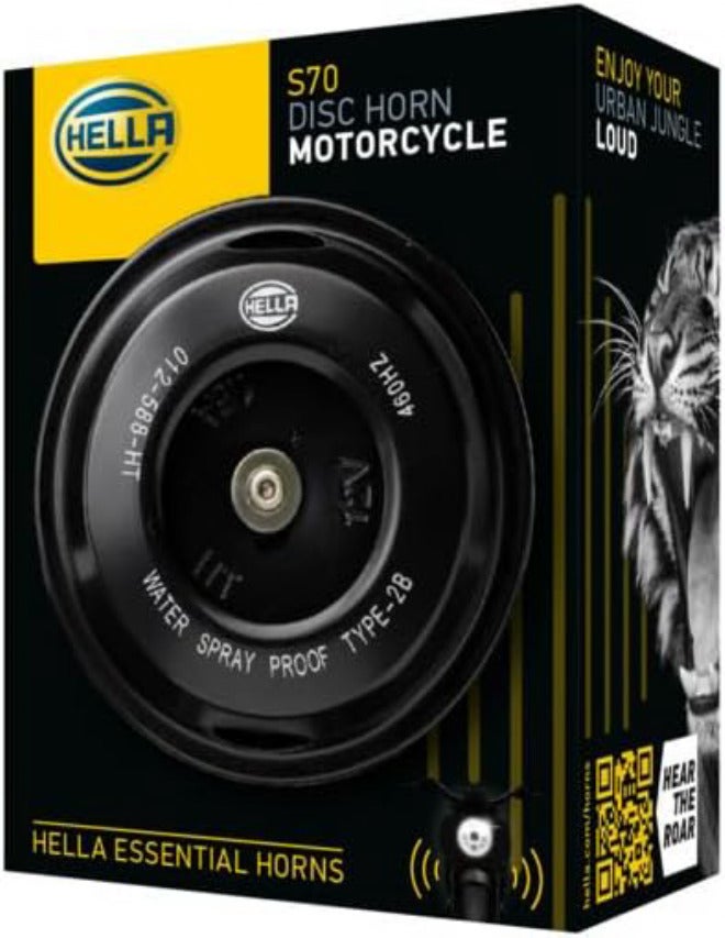 HELLA 012588061 Motorcycle Series Black 12V Disc Horn (Universal Fit-Single Blister Pack) Solid anti-deform - Image 4