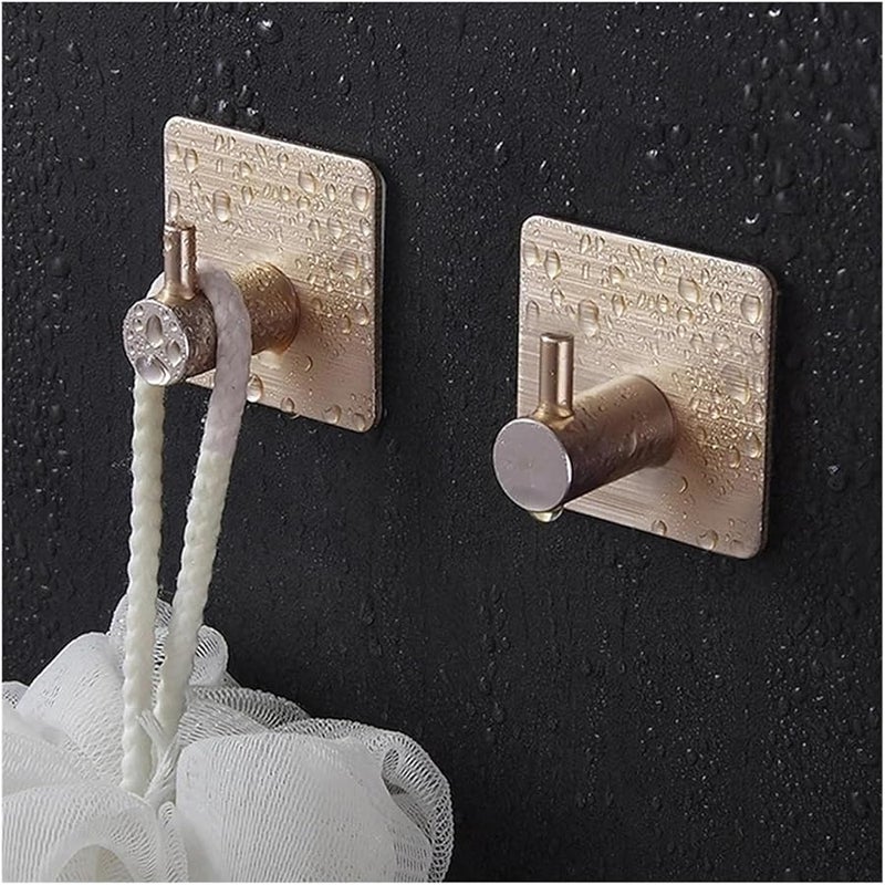 Black Self Adhesive Hanger Pack Key Holder Kitchen Towel Rack Door Bathroom Accessories - Image 4