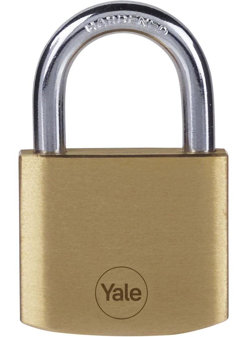 Yale - Y110B/40/122/4 Standard Security 40mm Brass Padlock, Pack of 4 - Open Hardened Steel Shackle - 4 keyed Alike Keys - Image 4