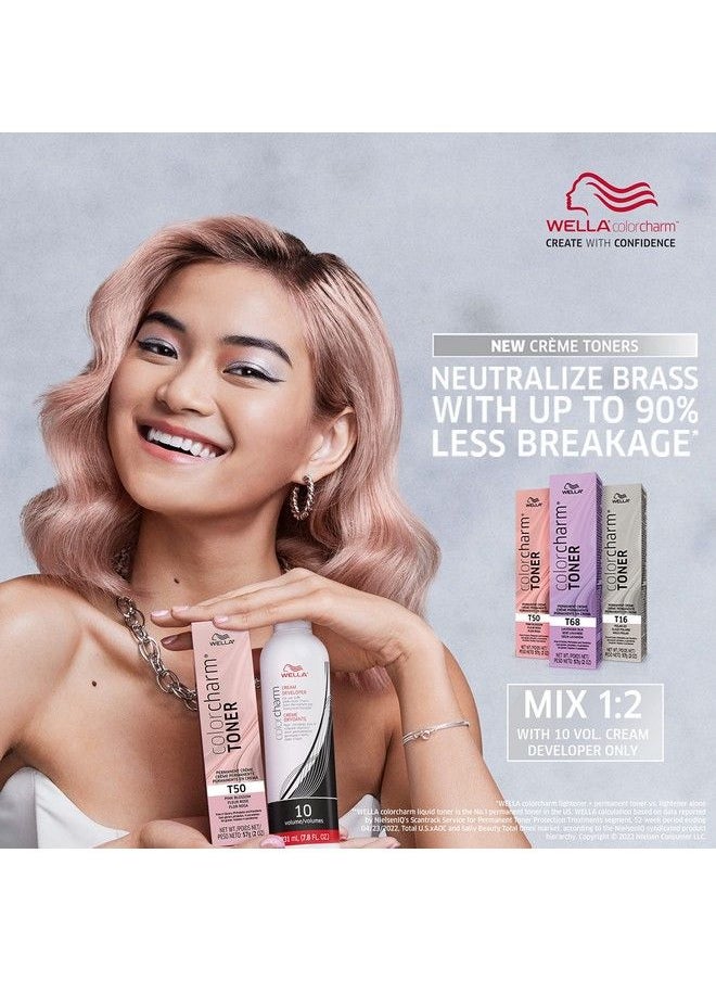 WELLA Color Charm - Wella Colorcharm Permanent Crème Toner Free Of Animalderivied Ingredients Parabens Free Gluten Free T50 Pink Blossom 2 Oz - Image 1