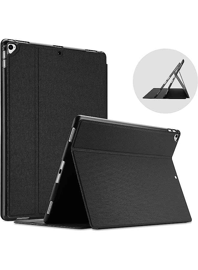 Ipad Pro 12.9 2017/2015 Case (Old Model, 2Nd & 1St Gen), Slim Stand Protective Folio Smart Cover For Inch Gen 2017 / 2015 -Black