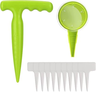 Andiker Andiker 12pcs Gardening Tool Sets, Adjustable Outdoor Seed Planter Tool Garden Seeder Kit with 10pcs Plant Lables a  - Image 1