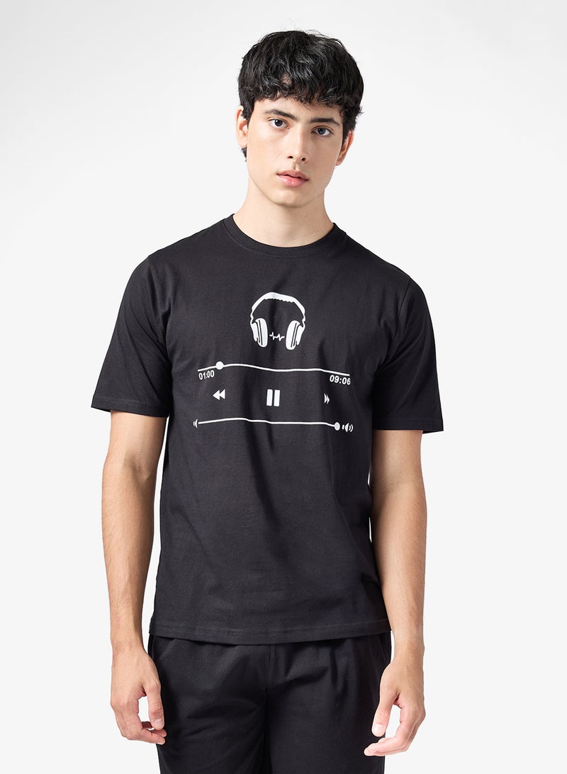 سفنتي فايف طقم بيجامة تي شيرت وشورت - Image 3